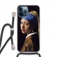 The Pearl Earring: iPhone 13 Pro Max Transparant Hoesje met koord