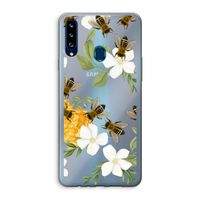 No flowers without bees: Samsung Galaxy A20s Transparant Hoesje