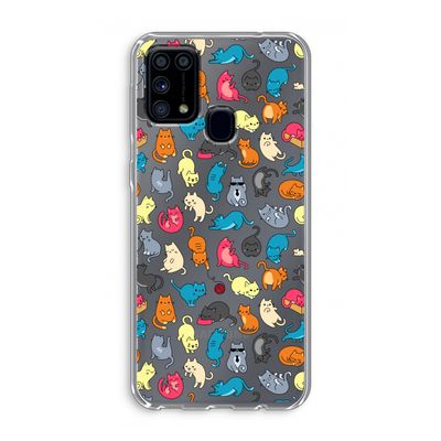 Kleurrijke katten: Samsung Galaxy M31 Transparant Hoesje