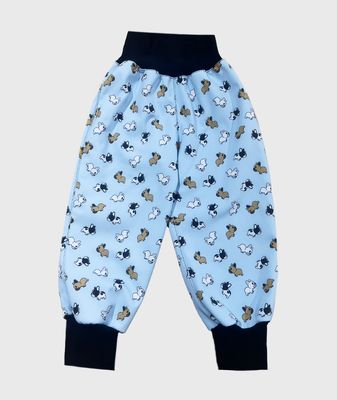 Waterproof Softshell Pants Baby Blue Puppies