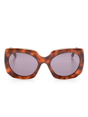 Marni Eyewear lunettes de soleil Jellyfish Lake à monture oversize - Marron