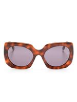 Marni Eyewear lunettes de soleil Jellyfish Lake à monture oversize - Marron