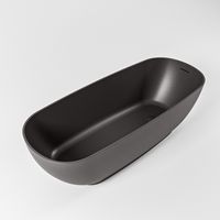 Vrijstaand bad Mondiaz Rock | 170x70 cm | Solid surface | Ovaal | Dark grey