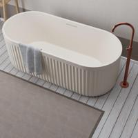 Ideavit ARCHTEC-CRM Vrijstaand Bad - 170x75x60cm - Rock Texture - overloopgat - klikwaste - verstelbare poten - Crème beige 290373