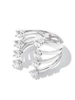 Delfina Delettrez bague en or blanc 18ct pavée de diamants - Argent