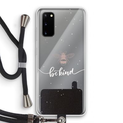 Be(e) kind: Samsung Galaxy S20 Transparant Hoesje met koord