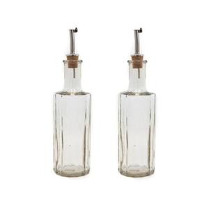 Brût Homeware, Set van 2 Olie|Azijn Fles set 30 CL, helder