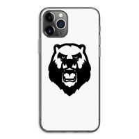 Angry Bear (white): iPhone 11 Pro Transparant Hoesje