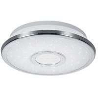 LED Plafondlamp 12W - Warm Wit 3000K - Dimbaar - Chroom - Sterlicht