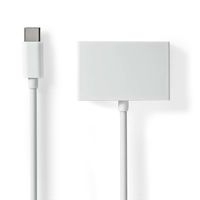 USB-C© Adapter | USB 2.0 | USB-C© Male | 3,5 mm Female | 0.10 m | Rond | Vernikkeld | ABS / PVC - thumbnail