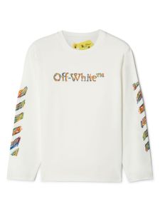 Off-White Kids t-shirt manches longues à logo - Blanc