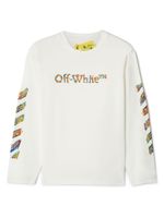 Off-White Kids t-shirt manches longues à logo - Blanc - thumbnail