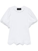 Simone Rocha t-shirt en coton à détails de perles - Blanc
