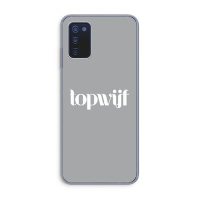 Topwijf Grijs Wit: Samsung Galaxy A03s Transparant Hoesje