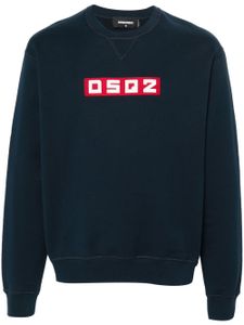 DSQUARED2 sweat en coton à logo imprimé - Bleu