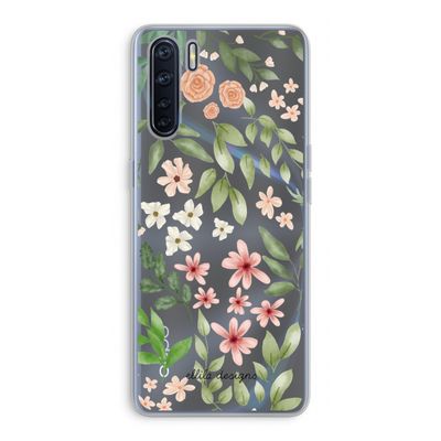 Botanical sweet flower heaven: Oppo A91 Transparant Hoesje
