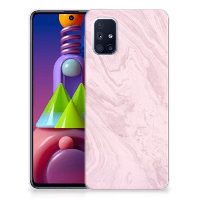 Samsung Galaxy M51 | TPU | Siliconen hoesje | Marble Pink - Origineel Cadeau Vriendin