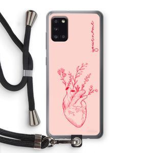 Blooming Heart: Samsung Galaxy A31 Transparant Hoesje met koord