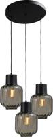 Masterlight Design hanglamp Lett lll 20 3-lichts smoke glas 2162-05-05-20-35-3