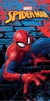Spiderman muur strandlaken 70 x 140 cm - katoen