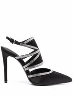 Ferragamo escarpins Delianne 105 mm à ornements en cristal - Noir