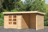 Woodfeeling | Tuinhuis Bastrup 3 met Overkapping 2,0, Zij- en Achterwand