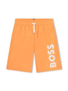 BOSS Kidswear short de bain à lien de resserrage - Orange