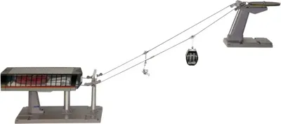 Jägerndorfer kabelbaan Luxe gondel+zetel zwart/grijs 1:32