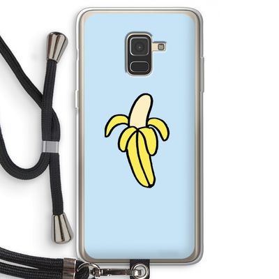 Banana: Samsung Galaxy A8 (2018) Transparant Hoesje met koord