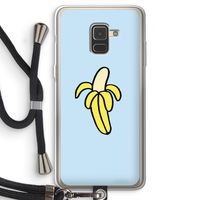 Banana: Samsung Galaxy A8 (2018) Transparant Hoesje met koord