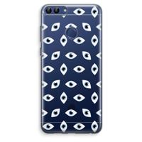 Eyes pattern: Huawei P Smart (2018) Transparant Hoesje - thumbnail