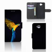Microsoft Lumia 650 | Telefoonhoesje | Met pasjeshouder | Papegaai