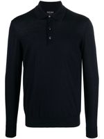 Giorgio Armani polo à manches longues - Bleu Giorgio Armani polo à manches longues - Bleu