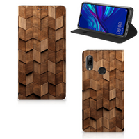 Book Wallet Case voor Huawei P Smart (2019) Wooden Cubes