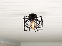 Plafondlamp EMRUTTY 1 lamp zwart