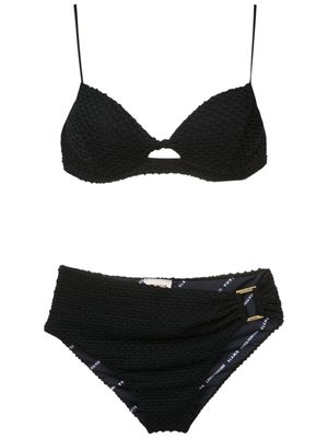 Amir Slama bikini taille haute à encolure cœur - Noir