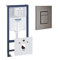 GROHE Rapid SL inbouwreservoir inclusief GROHE Skate cosmopolitan bedieningsplaat Hard Graphite 0729205/sw107647/sw242313/ - thumbnail