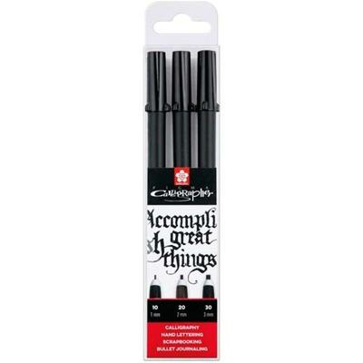 Set Viltstiften Talens Sakura Pigma Calligrapher Zwart