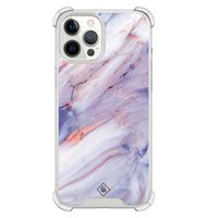 iPhone 12 Pro Max shockproof hoesje - Marmer paars