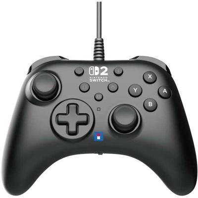 Bedrade controller - HORI - Horipad - Nintendo Switch en Switch 2 - Nintendo C-knop - Programmeerbare knoppen aan de achterkant - Zwart