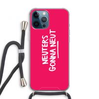 Neuters (roze): iPhone 12 Pro Transparant Hoesje met koord