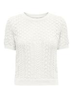 Only Onlsaga Life Ss O-neck Cc Knt Trui Korte Mouw Cloud Dancer