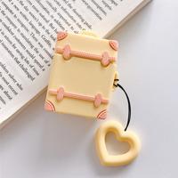 Draadloze koptelefoon schokbestendig Candy gekleurde koffer silicone beschermhoes voor Apple AirPods 1/2 (geel)