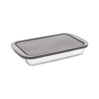 Ovenschaal met deksel - borosilicaat glas - rechthoek - 1.6 Liter - 29 x 18 x 5 cm