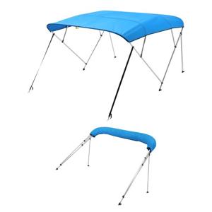 VEVOR Biminitop Boothoes Bootdak Zonnescherm Blauw 4 Boeg 216-229cm