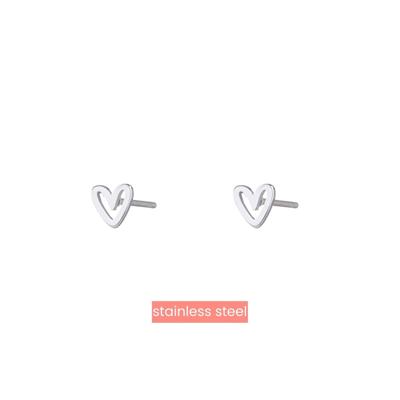 Day&Eve Oorbellen Open Heart Stud | Zilver