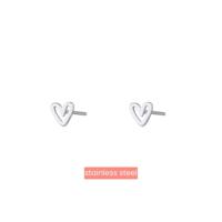 Day&Eve Oorbellen Open Heart Stud | Zilver