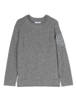 Stone Island Junior t-shirt à patch logo - Gris