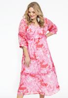 Yoek Jurk met koordjes FLORIDA | Rood | Maat 42/44