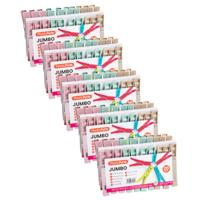 Plasticforte Wasknijpers XL - 100x stuks - pastel kleuren mix - kunststof - 10 cm - Was ophangen